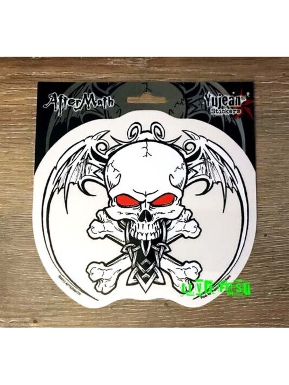 WINGED SKULL STICKER DECAL goth gothic celtic biker motorcycle tank decal